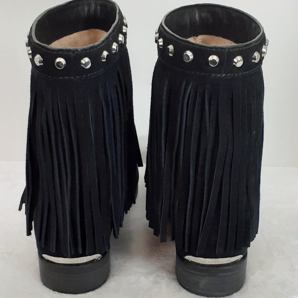 Michael Kors Billy Suede Studded Fringed Bootie - NWOB - Picture 7 of 13